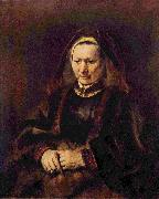 Rembrandt Peale Portrat einer sitzenden alten Frau oil on canvas